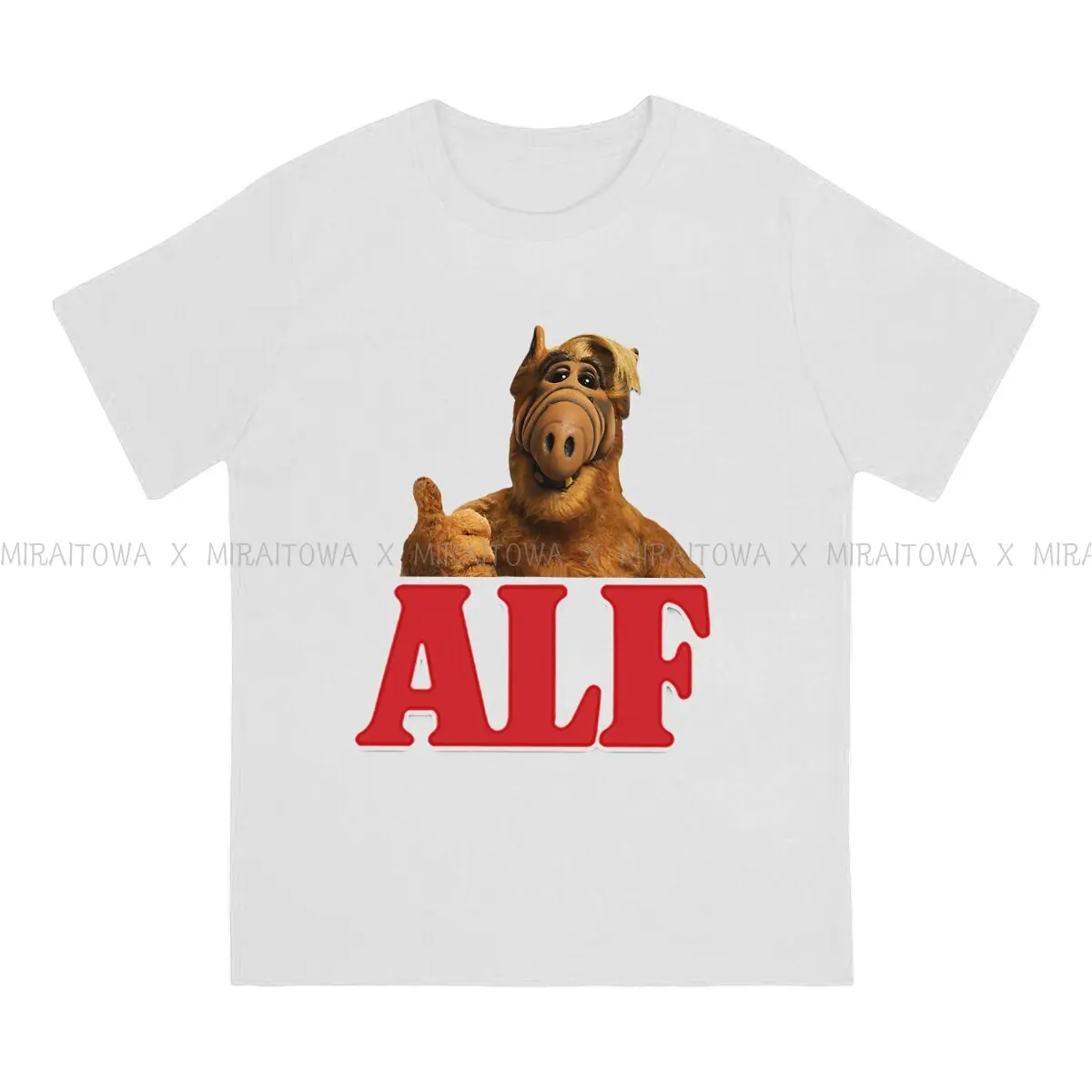 ALF The Animated Series Fabric TShirt Alien Life Form Classic T Shirt Oversized Men Clothes Printing