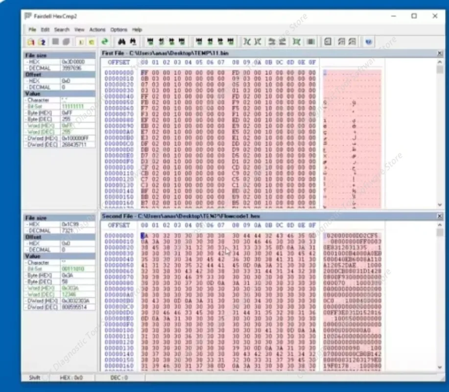 2026 hot sell HexCmp v2.34 + CRK combines together the features of a hex file comparison application and a convenient hex editor