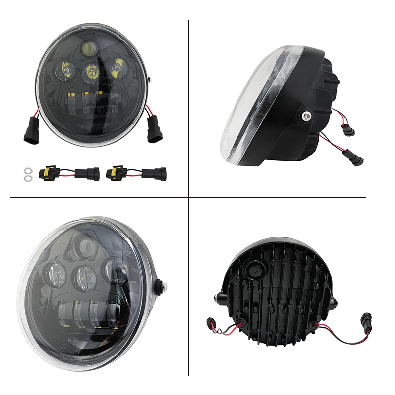 Motorcycle LED Headlamp Front Headlight Low High Beam For Harley V-Rod VRSC VRSCF VRSCR 2002-2017