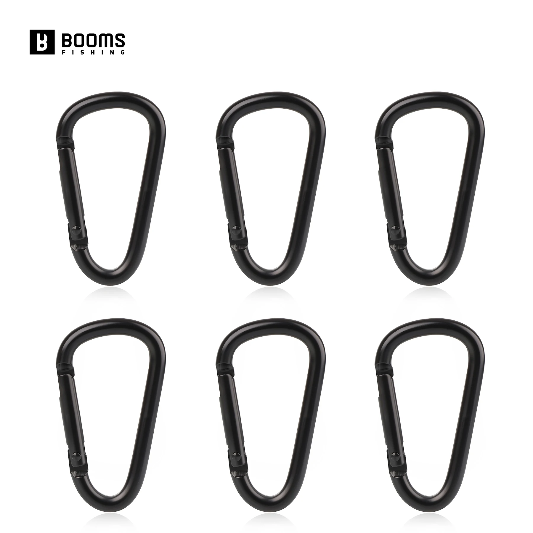 

Booms Fishing CC2 Carabiner Clip 6pcs 4/5cm Small Carabiner Keychain Multi-use Aluminium D Ring Clips Fishing Accessories