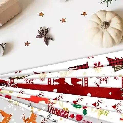 1 ورقة من 19.68 × 27.56 بوصة ورق تغليف هدايا عيد الميلاد يمكن أن يكون ورق تغليف ذاتي الصنع مناسب لقضاء عطلة عيد الميلاد