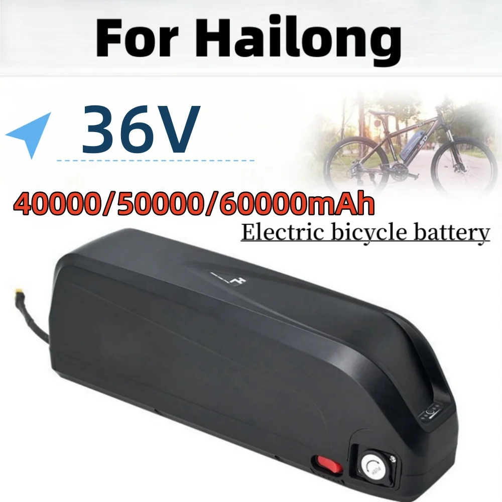 For Hailong  36V 40Ah  50Ah 60Ah For Mountain Bicycle   350W 500W 750W 1000W Motor BBS02 BBS03 BBSHD Electric Bicycle