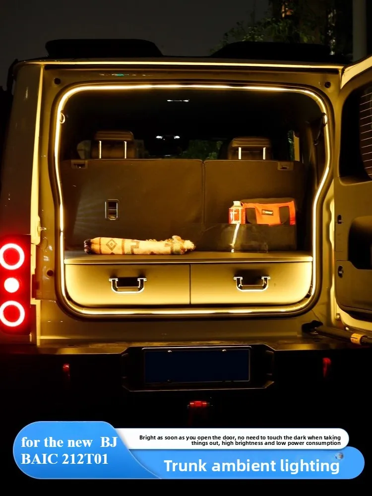For BJ BAIC 212 T01 / EMC 212 Car Trunk Lighting Led Ambient Light Outdoor Camping Tail Box Decorative Lamps Strips Accessories detail image 1