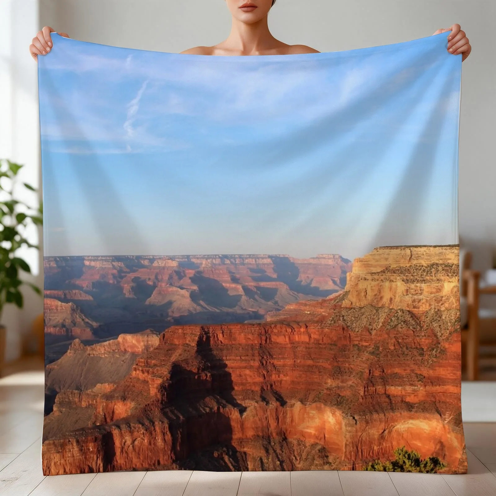 Grand Canyon South Rim Sunset Throw Blanket Fashion Sofas Luxury Throw Thermal Blankets