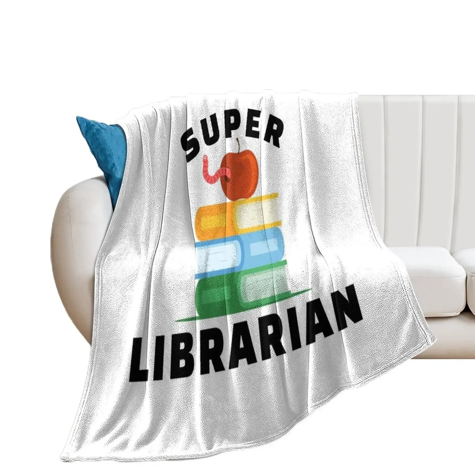 

Super Librarian, Book Lovers Throw Blanket for winter for sofa Warm Blankets