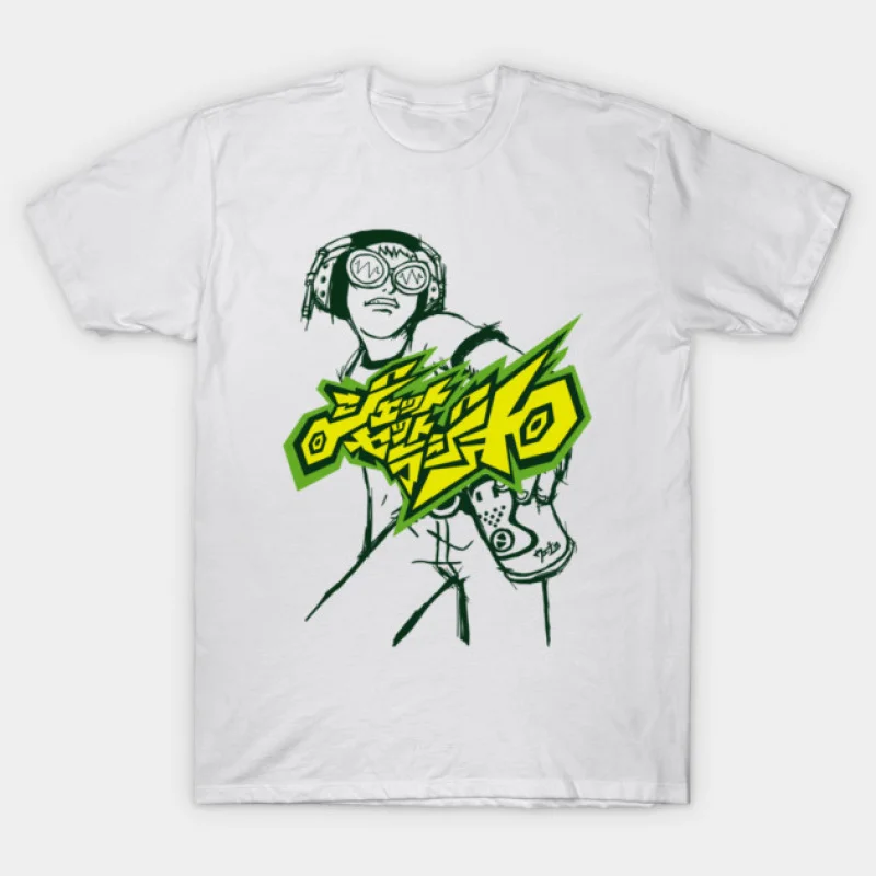 

Jetto Beat Jet Set Radio Cute Video game Gift t shirt for Anime lover Short Sleeve Graphic Tee Y2K clothes All size cartoon Tops