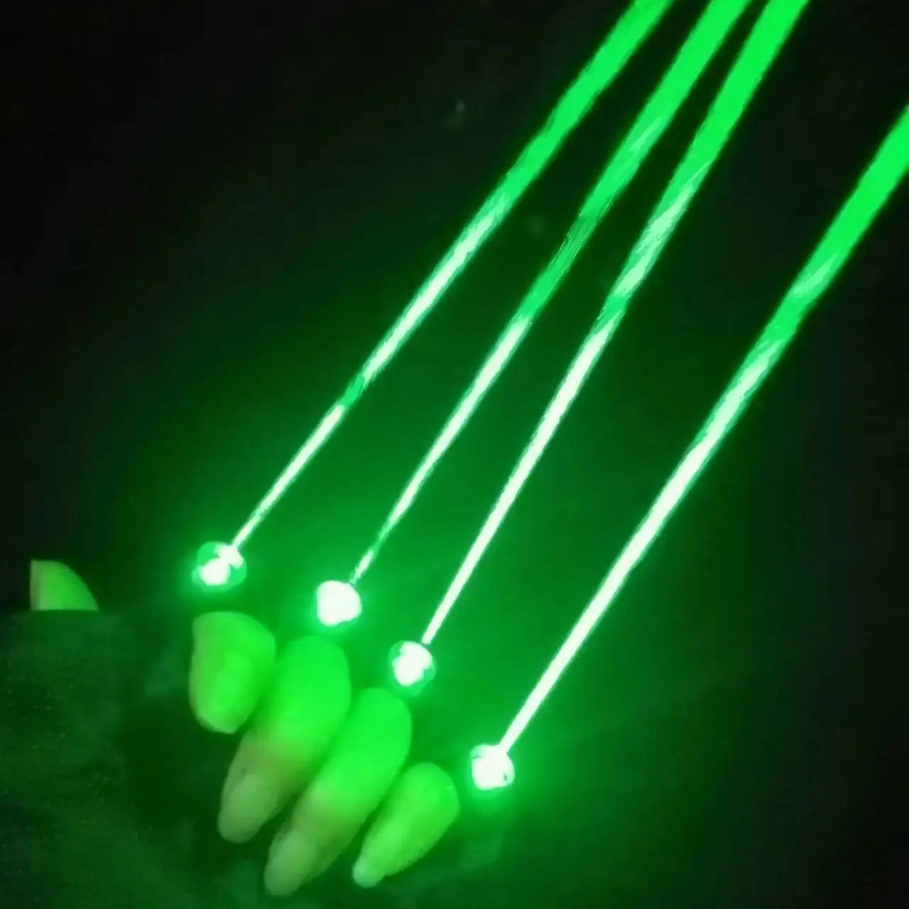 Green Laser Gloves 650nm Laser module 40 laser stage gloves per finger DJ Club Party Performance 2 in 1 Red multi-beam