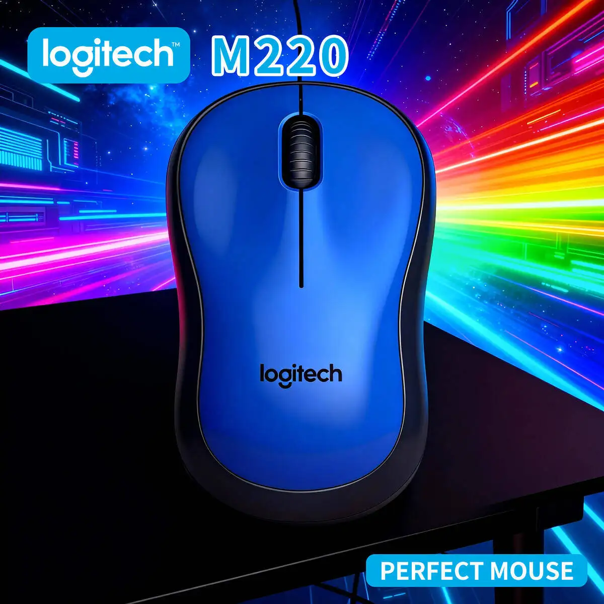 

Logitech M220 Wireless Silent Mouse Comfortable Grip for Long Hours Work