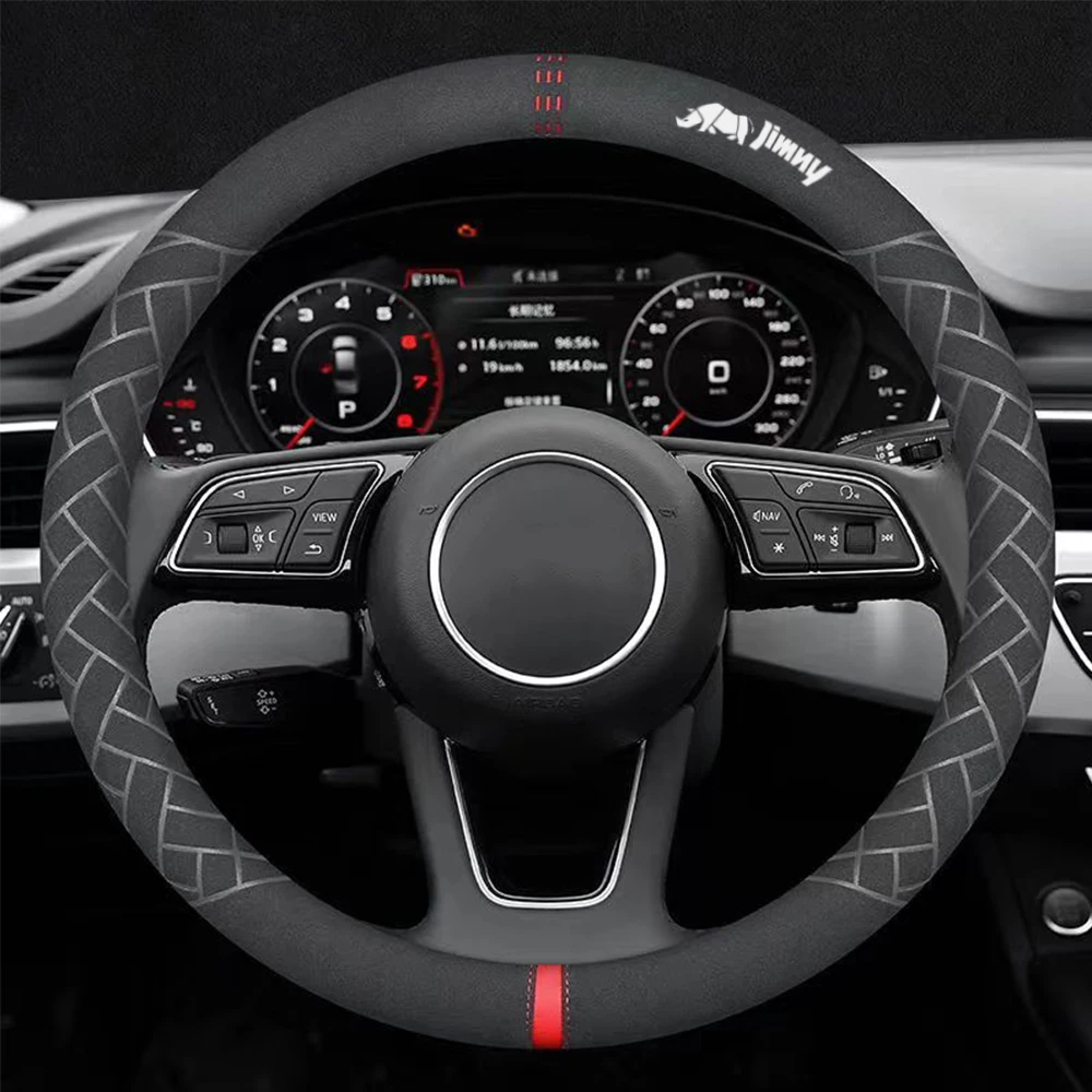 Car Steering Wheel Cover Protector O Type Breathable Pad Auto Interior Accessories For Suzuki Jimny jb64 jb74 jb43 jb53 jb32