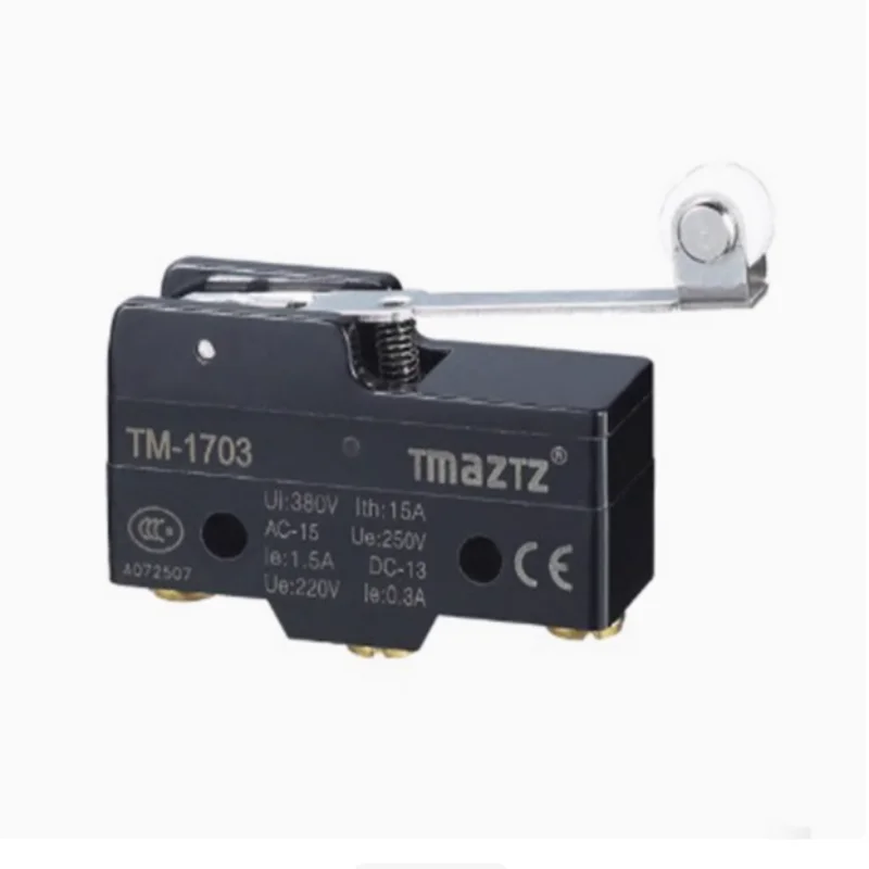 TM-1703 Limit Switch 15A 380V Long Hinge Roller Momentary SPDT Snap for Arduino Micro switches