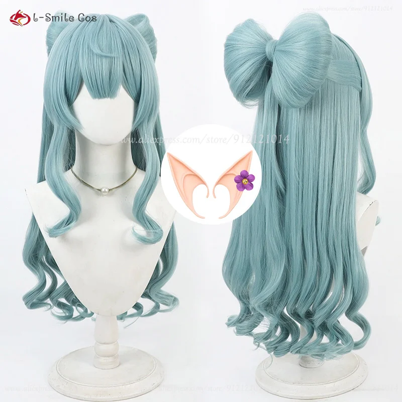 

Yumemizuki Mizuki Cosplay Wig 70cm Long Blue Cruly Wigs Heat Resistant Synthetic Hair Halloween Christmas Role Play Comic Wigs