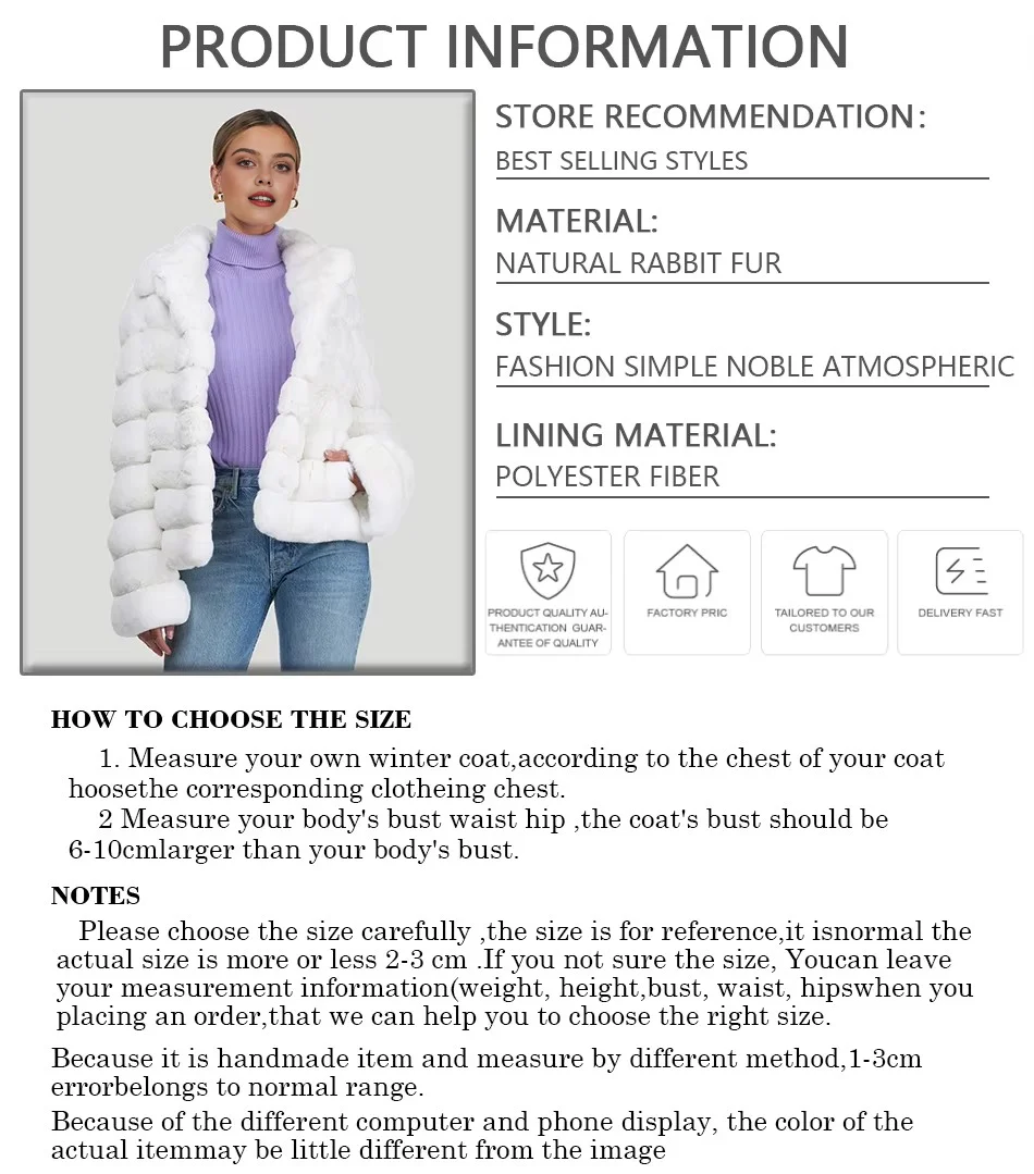 กระต่ายธรรมชาติแจ็คเก็ตผู้หญิงฤดูหนาว Real Rex กระต่ายขนสัตว์ของแท้เสื้อขนสัตว์หรูหราผู้ขายที่ดีที่สุด