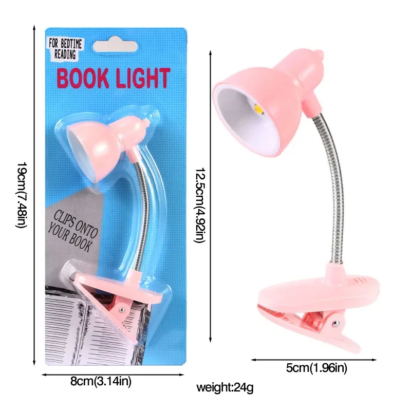 Mini lampe de bureau à piles à clipser, lampe de lecture portable réglable, petite veilleuse de bureau, protection des yeux, 62 LED