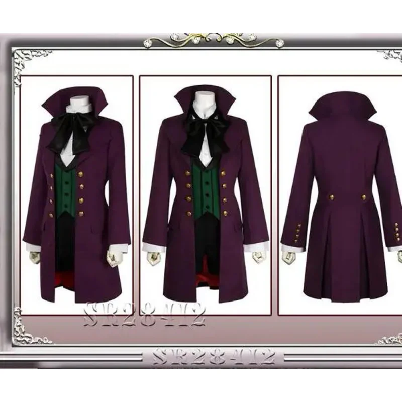 Anime Black Butler Seizoen 2 Earl Alois Uniform Trancy Cosplay Party Kostuum Custome Met Ring