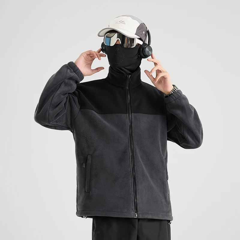 

Теплая ветрозащитная флисовая куртка унисекс, толстовка на молнии для кемпинга, пешего туризма, дышащая осенне-зимняя одежда для пар, 2025 г.