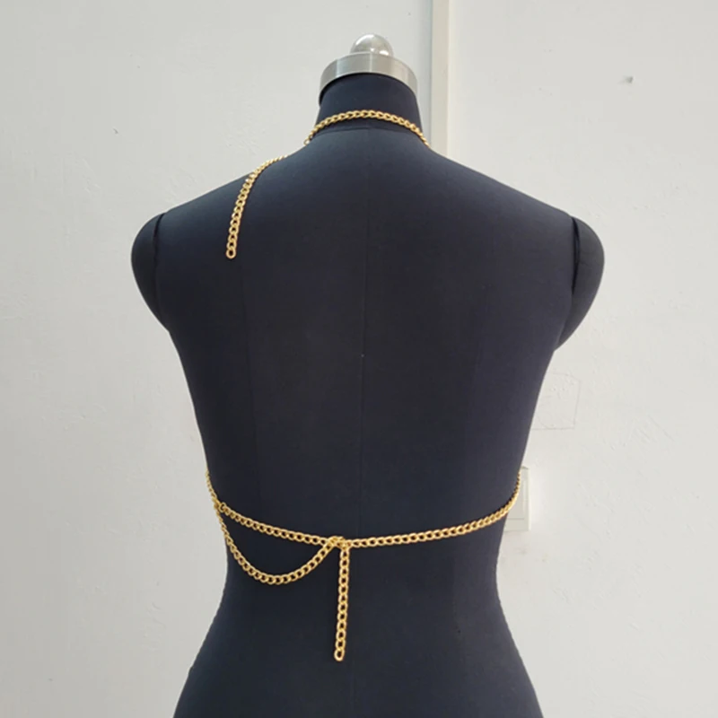 Vintage 2000er Schmuck Mehrlagige BH-Körperkette Sexy Niedliche Tops Damenbekleidung 2026 Sommer Festival Crop Tops Camisole Halsketten – Detail 12