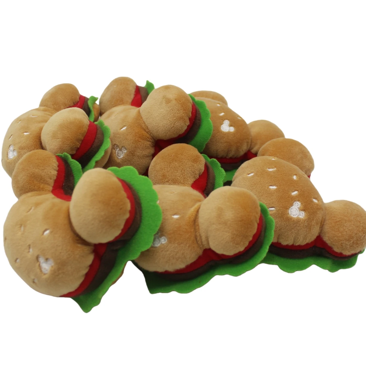 

6 шт., оригинальные сэндвичи с Микки Маусом Диснея, Гамбургские плюшевые игрушки-подвески, плюшевые подвесные украшения, детский подарок, подарок на день рождения