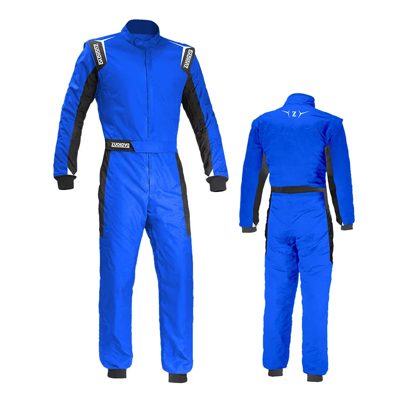 Chaqueta de motocicleta azul impermeable, trajes de kart resistentes al desgaste, traje de motocicleta resistente al desgaste, mono de motocicleta de secado rápido