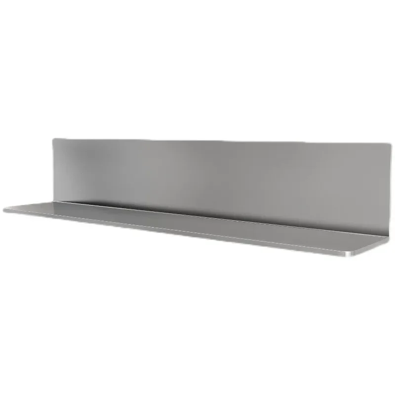 Wall luminous wrought iron laminate rack, background wall decorative rack, one-word baffle display rack with lamp