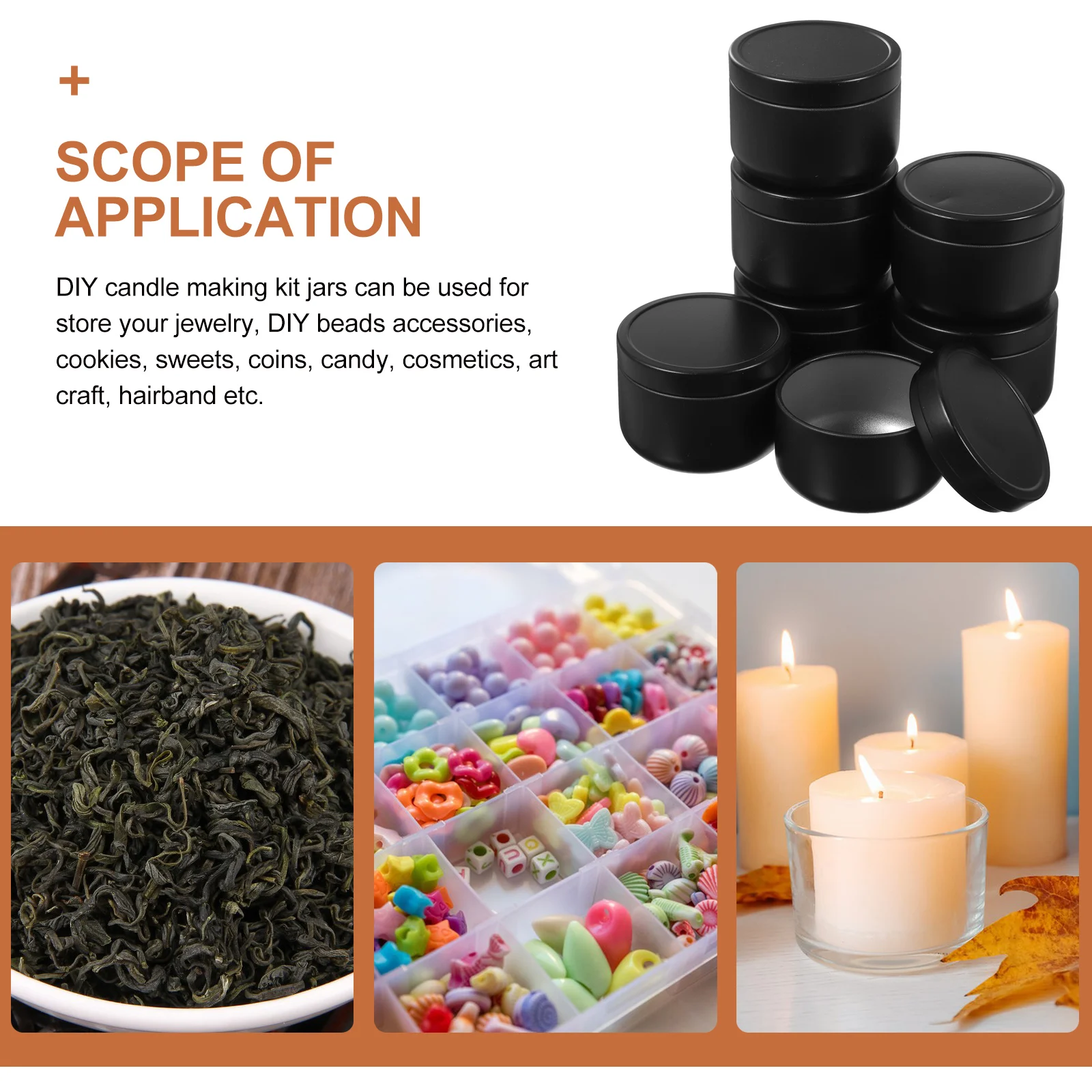 12 Stück Weißblechgläser, DIY-Behälter für Bastelkerzen, Balsam-Aufbewahrung, stark, verformungsfrei, mit Deckel, tragbar, kompakt