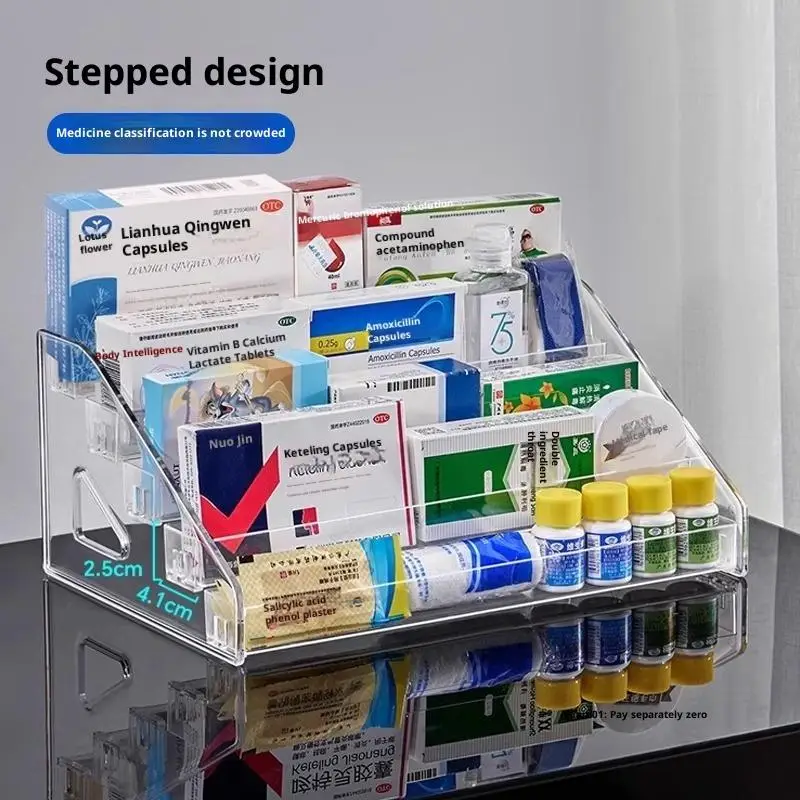 Acrylic Multi Layer Cosmetic Display Stand Nail Polish Lipstick Storage Organizer For Salon Counter