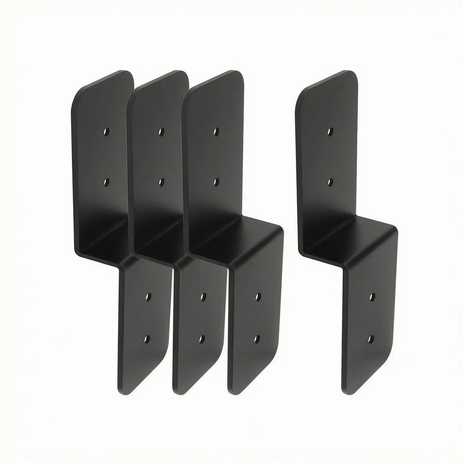 Durable Metal Beam Bracket Connector Z Style Pre Drilled Flange for Pergola Deck Post Support Structural Joint