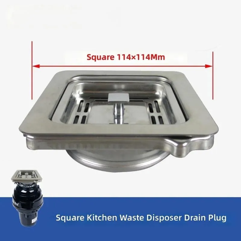 for Food Waste Disposal Accessories Square Sewer to Round Conversion Interface Sink Square Adapter