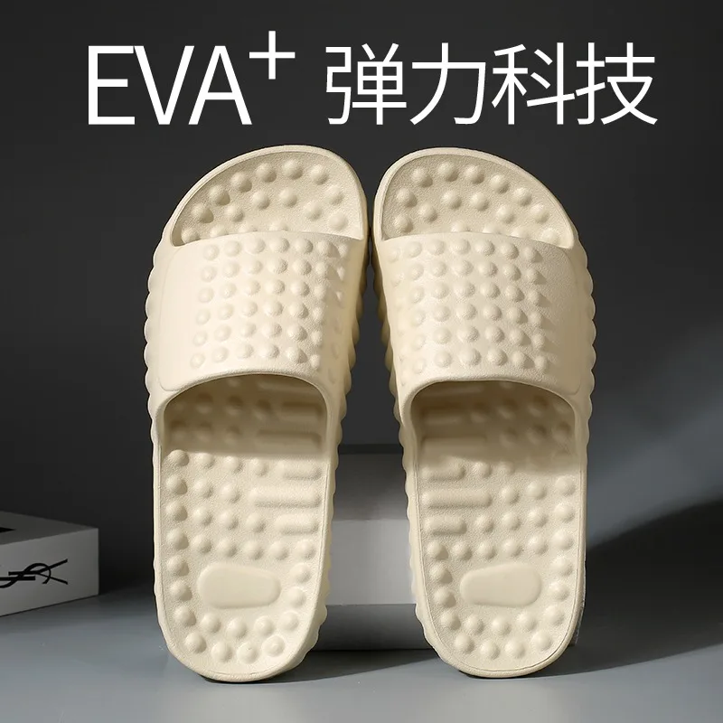 

Fashionable Soft Foot Massage Slippers Super Light Comfortable Massage Sandals Anti-Slip Bathroom Flip Flops Indoor/Outdoor Use