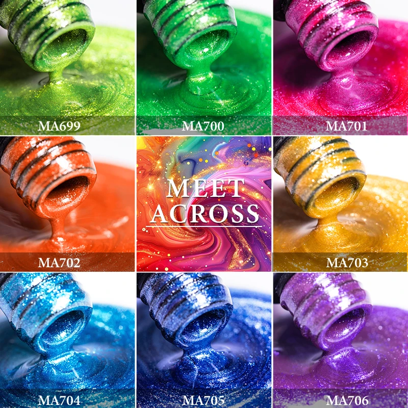 ミートアクロス 7 ミリリットル蛍光猫磁気ジェルネイルポリッシュグリッターキラキラ情熱的な夏のフルーツシリーズジェルネイルアートワニス