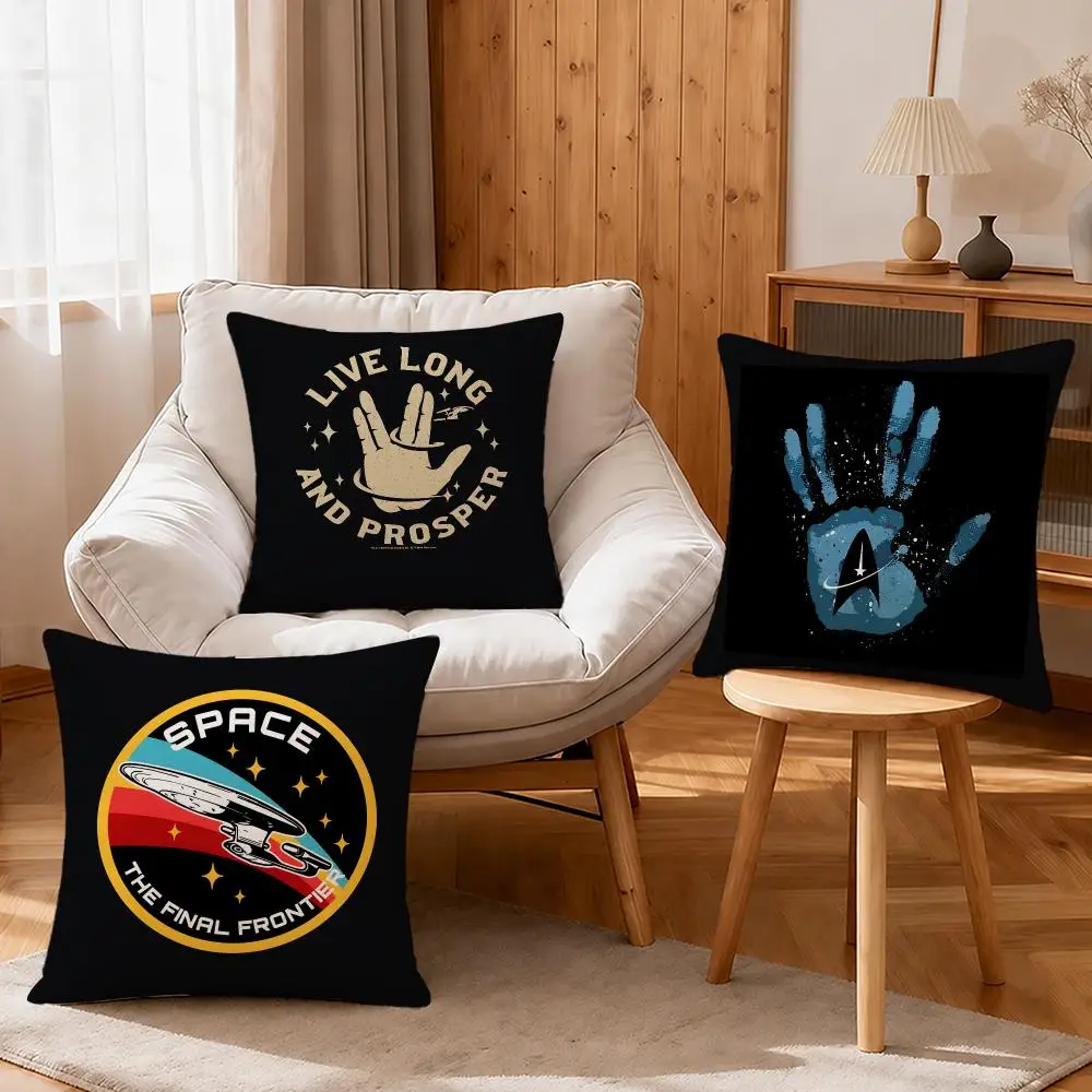 Franchise Star Trek Cushion Cover Linen Anti-Mite Antibacterial Cushion Cover Invisible Zipper Sofa Decor