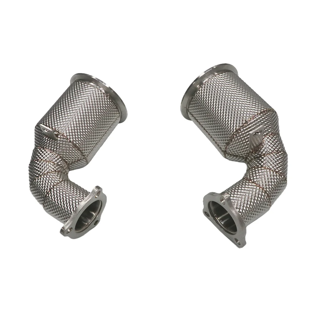 2017-2023 for  Exhaust Downpipe 304 Stainless Steel 971 2.9T Heat Shield New Condition