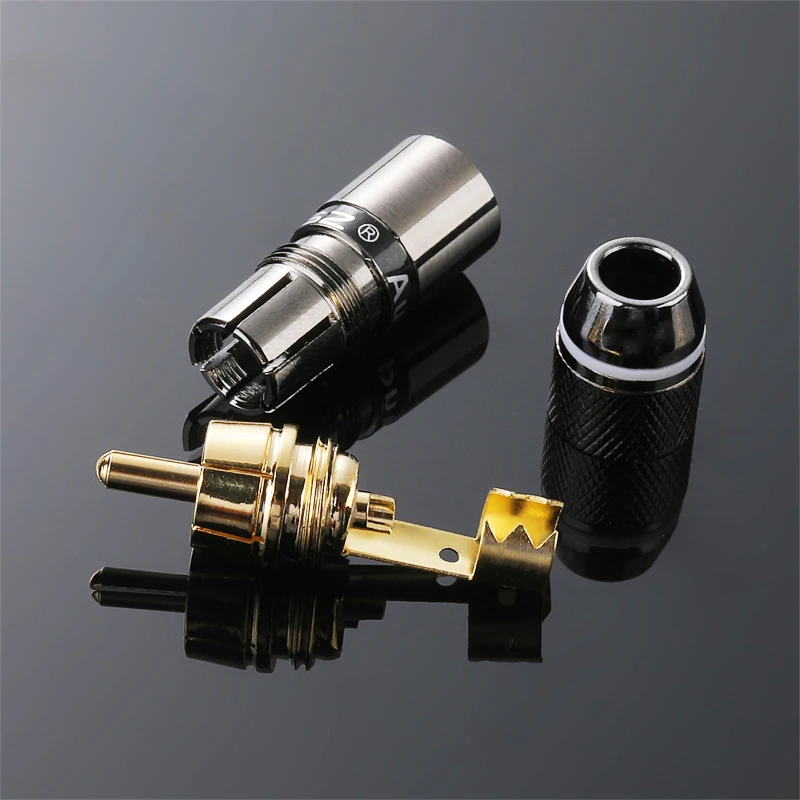 High Fidelity Vergulde Rca Adapter Diy Audio Box Plug Dvd Microfoon Audio Socket Audio Signaal Kabel Connector