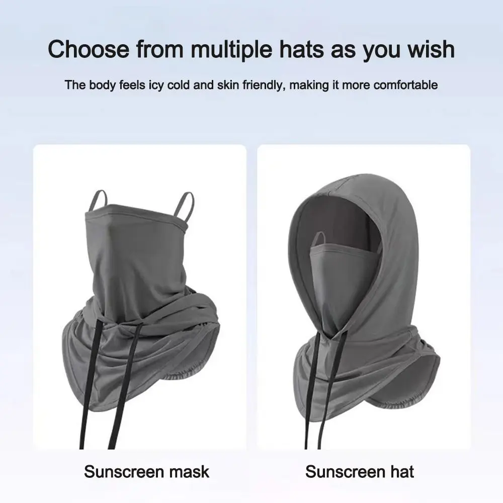 Breathable Ice Silk Sunscreen Masks Sunproof Quick Drying Full Head Mask Sun/UV Protection Face Cover Cycling Motorcycle Fishing image 5