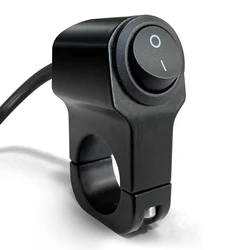 Motorcycle Handlebar Headlight Switch Motorbike Fog Spotlight On/Off Switch Aluminum Alloy Switch For 12V 22mm Scoote
