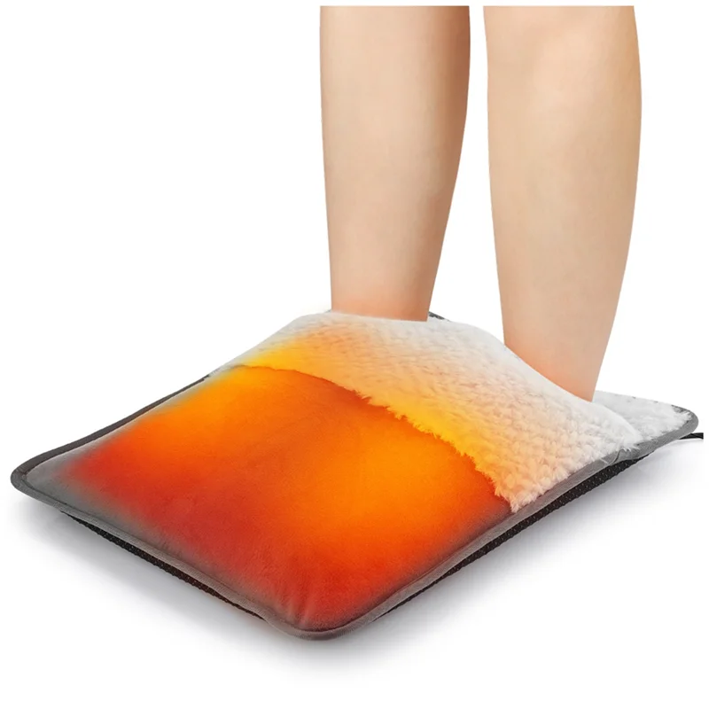 

A99G-Soft Plush Portable USB Electric Foot Heating Pad Washable Foot Heater For Bed,Under Desk Winter Foot Warming Mat
