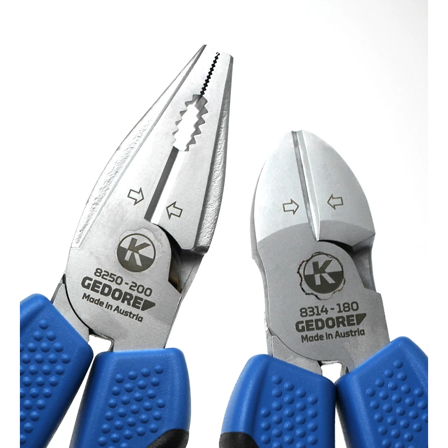 GEDORE 3-Pieces Multifunction Pliers Set Consisting of Side Cutter,Combination Pliers, Water Pump Pliers NO.S 8393