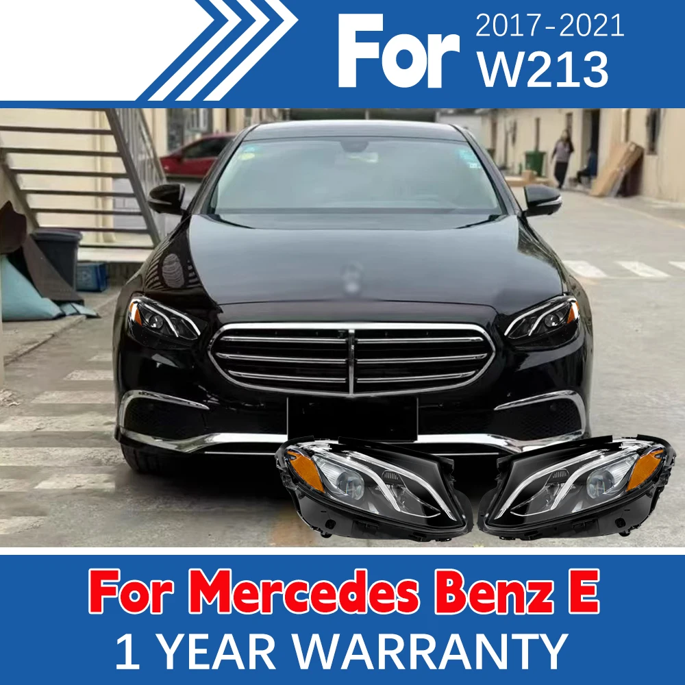 

Car Headlight Half Assembly for Mercedes Benz E-class W213 E300 E400 17-21 US Verison Lens Handlight Daytime running light