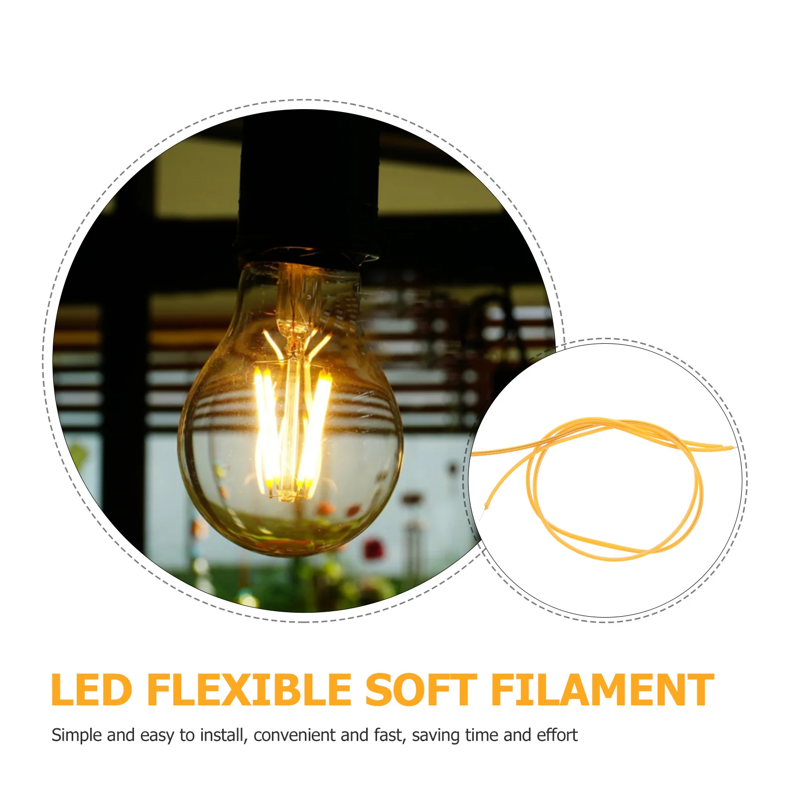 

2Pcs Flexible LED Filament Soft Light Vintage Bulb Replacement for Home Retro Lamp Accessories Flexible Soft Filament Repair