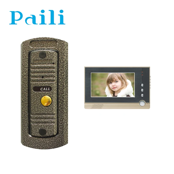 

Video door phone for multi apartment IP 4 wired video intercom system support 2 outdoor station