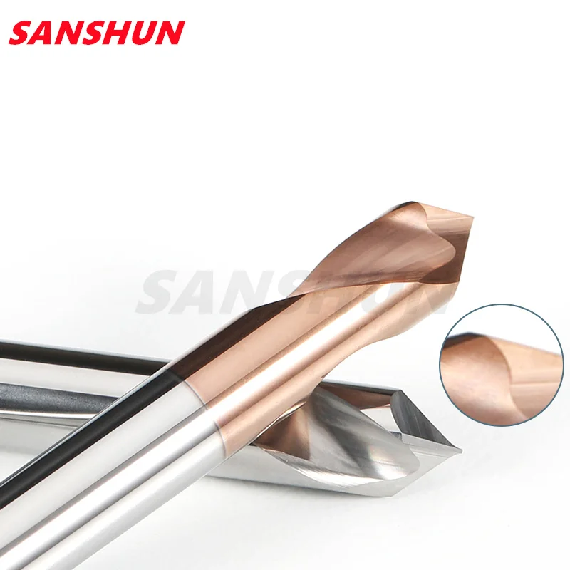 1PC HRC55 3MM 4MM 5MM 6MM 8MM 10MM 90 Degree Spot Drill Bit for Machining Hole Drill Chamfering Tools Tungsten Carbide Steel