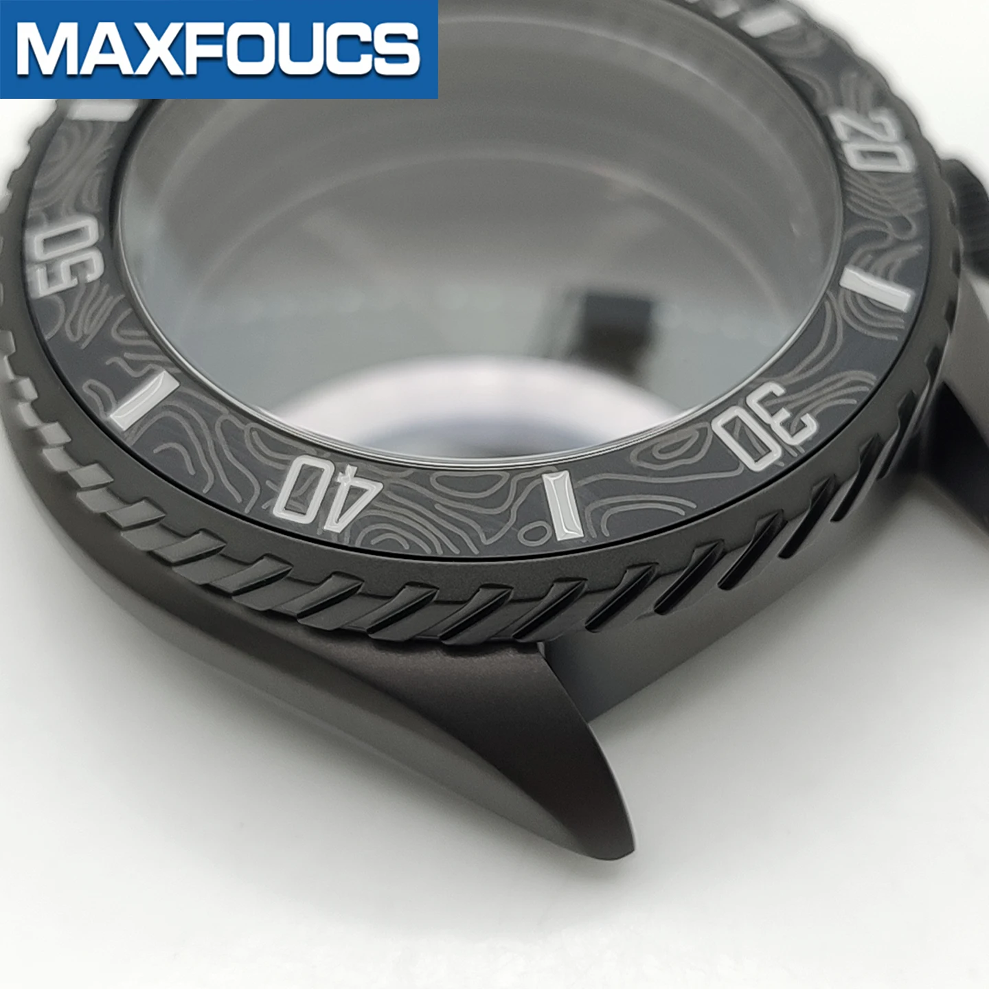 Turbine SKX 3.8 Uhrengehäuse-Set Schwarz Matt Passend für NH35/NH36/NH34 MOD Uhrengehäuse Teile Saphir-Einsatz Krone Kundenspezifisches Zubehör – Detail 20