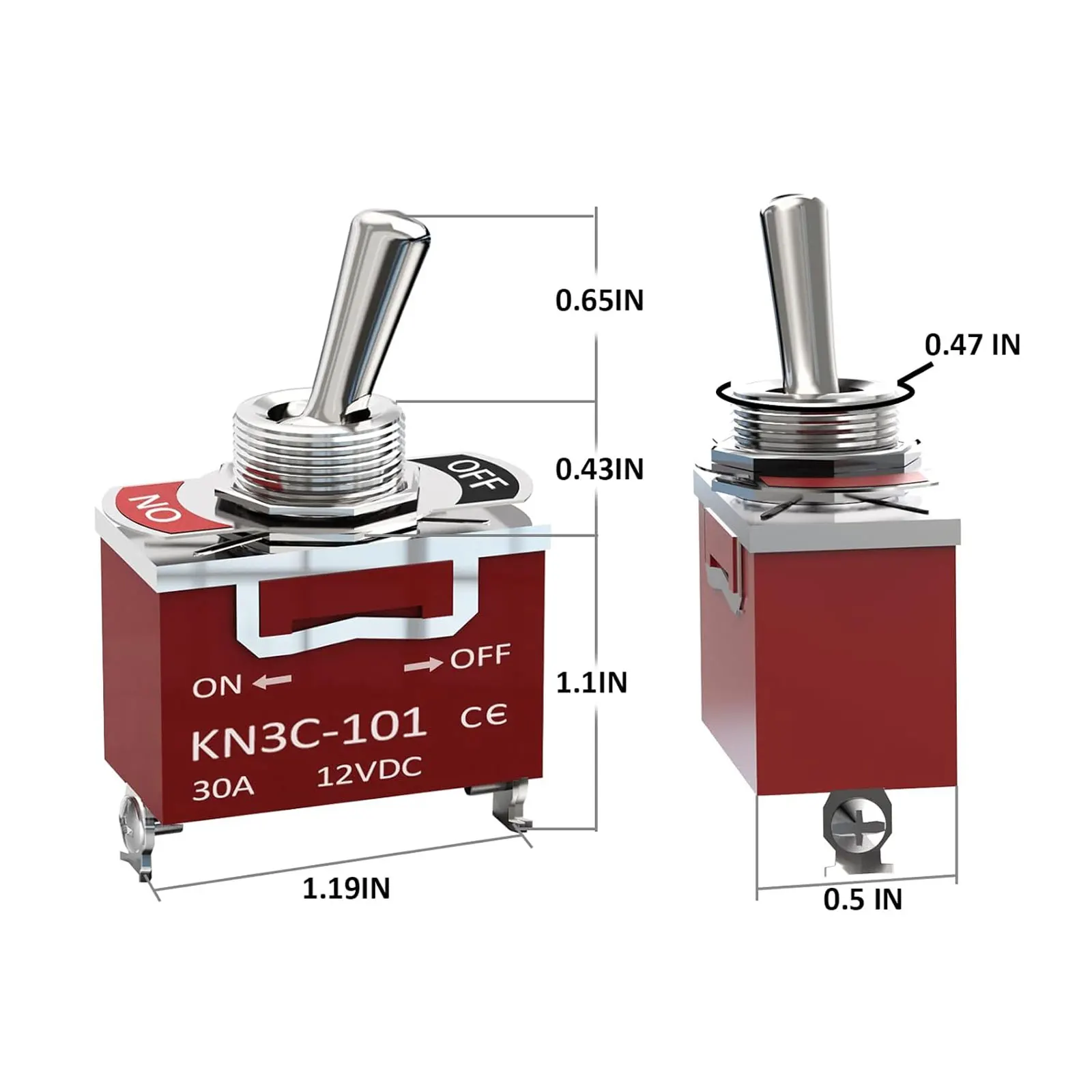 ON-OFF Switch SPDT Switch For Diverse Usage Conditions 15A 250VAC Switch For Applications Built With Metal And Plastic