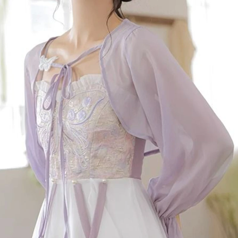 

Солнцезащитные куртки женские с прозрачными оборками летние элегантные расклешенные рукава нежные дышащие тонкие девичьи повседневные верхняя одежда на каждый день 2023.