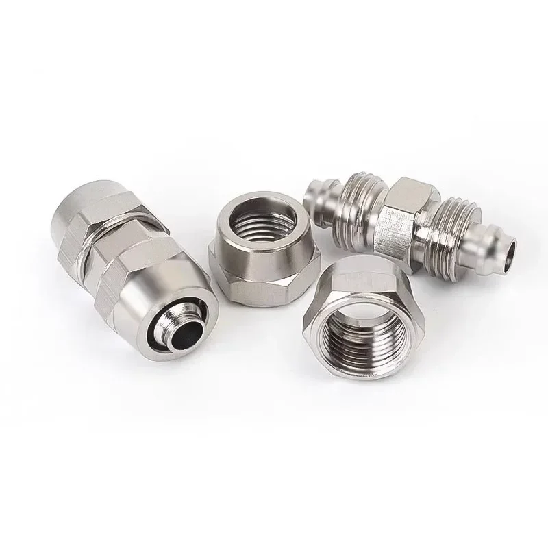 20PCS Copper Nickel-Plated  Pneumatic Quick Fitting, KPU KPV KPE KPZA KPM Fast Joint Connection For Hose Tube OD 4 6 8 10 12MM