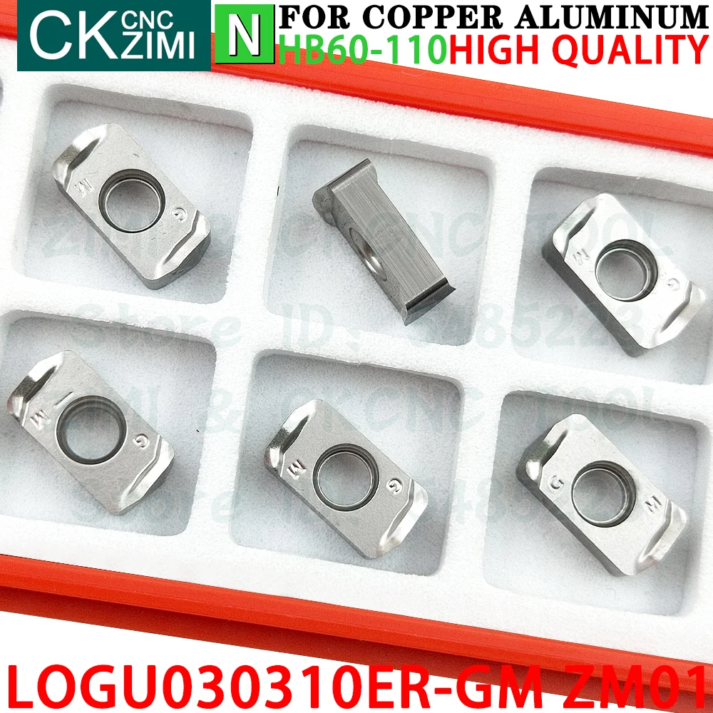 LOGU030310ER-GM ZM01 LOGU 030310 ER GM Carbide Inserts Fast Feed Milling Inserts Tools CNC Mechanical Metal Lathe Milling Tools