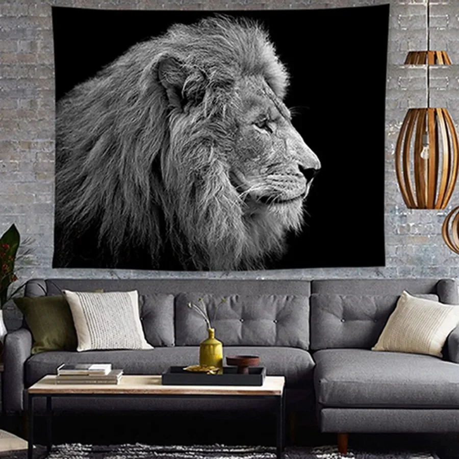 Ins Popular Printing Animal Tapestry Two Size Tapestries Home Decoration Living Room Bedroom Decor Polyester Murals Tapices Deco