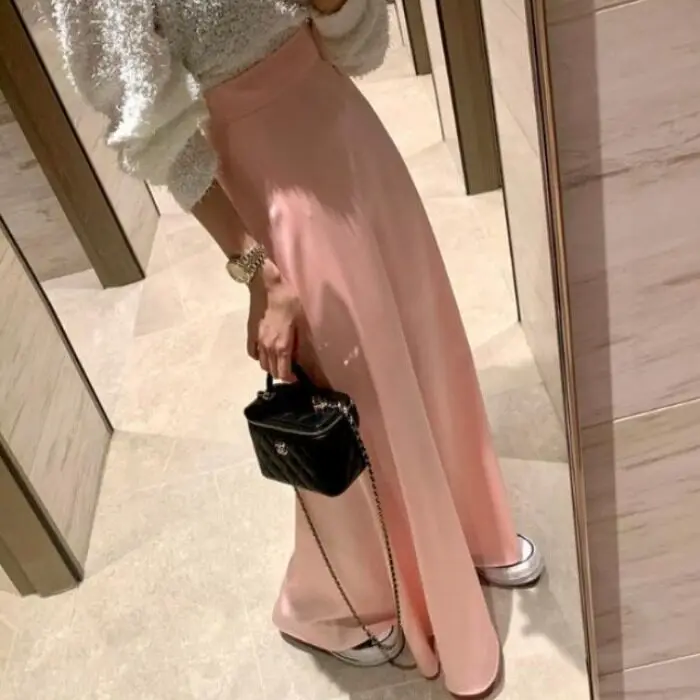 

Юбка А-силуэта с высокой талией, женская, однотонная, на молнии, с эластичной подкладкой, повседневная, теплая, из полиэфирного волокна