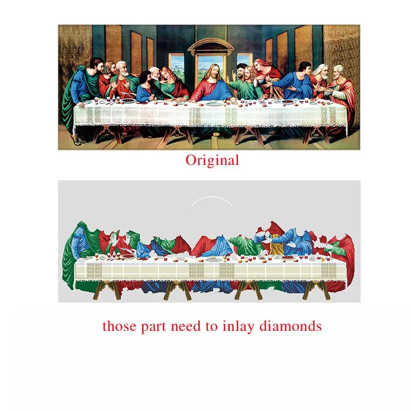 Speciale a forma di AB diamond last supper kit di ricamo a punto croce 5d 3d wall sticker gesù icona religiosa decorazione