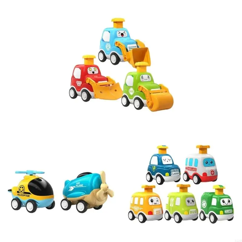 

N1HB Car Toy Vehicle Inertial Birthday Gift for Children Boy Girls Realistic
