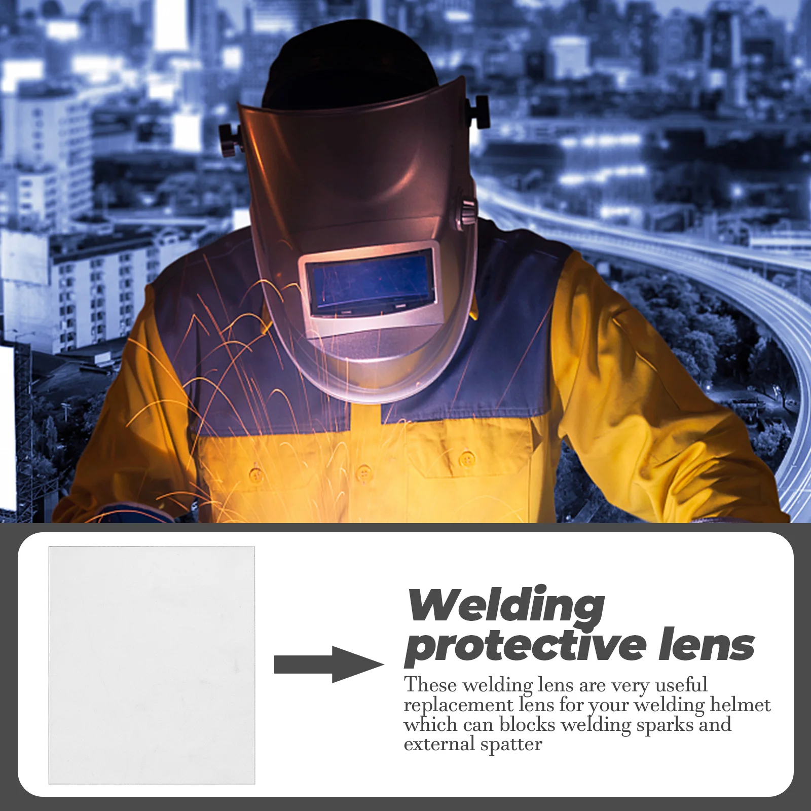 

10 Pcs Auto Darkening Welding Lens Cover for Replacement Protective Equipment Wear Resistant Long Service Life Stable